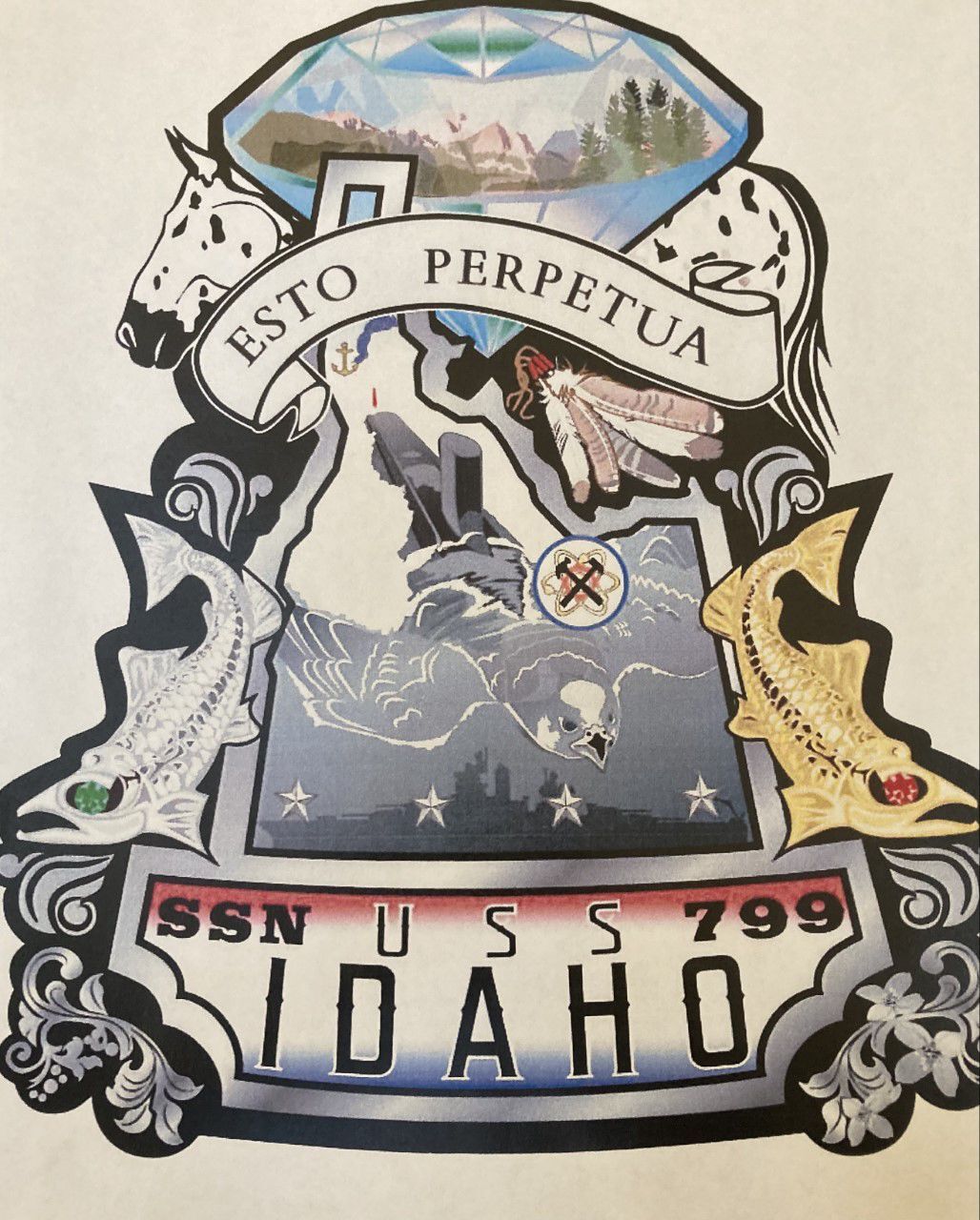 USS Idaho crest